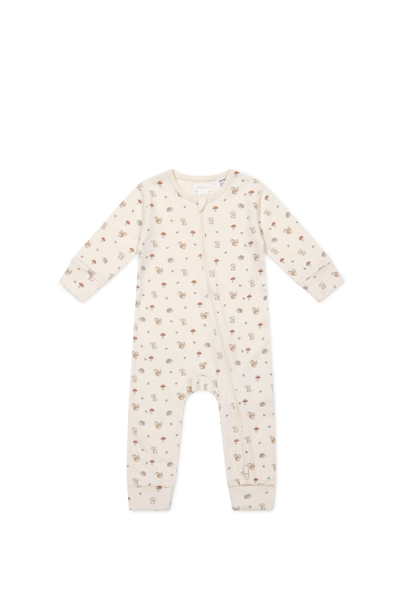 Organic Cotton Reese Zip Onepiece Woodland Friends.jpeg