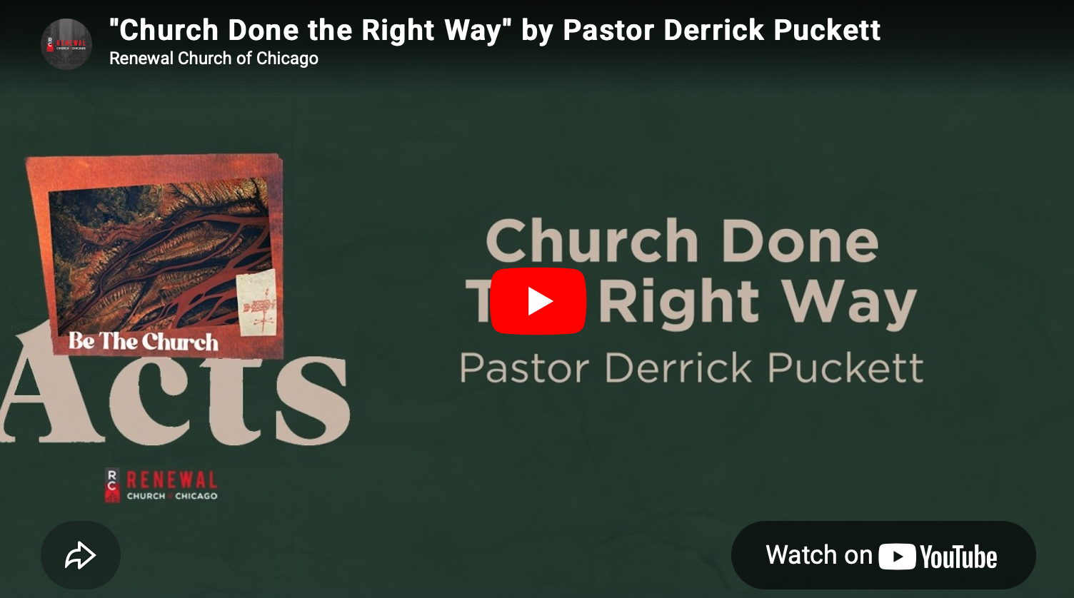 “Church Done The Right Way” -Pastor Derrick Puckett