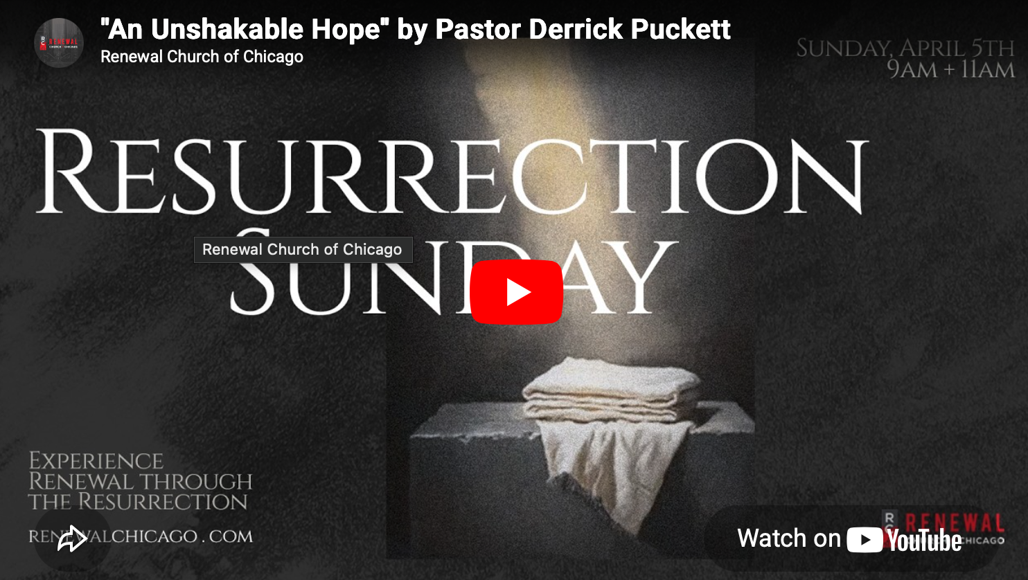 “An Unshakeable Hope” Pastor Derrick Puckett