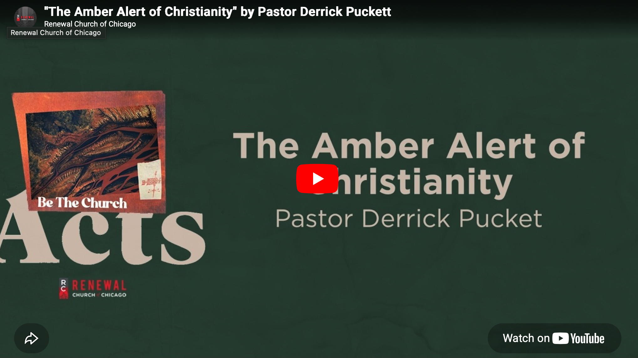 “The Amber Alert of Christianity” -Pastor Derrick Puckett