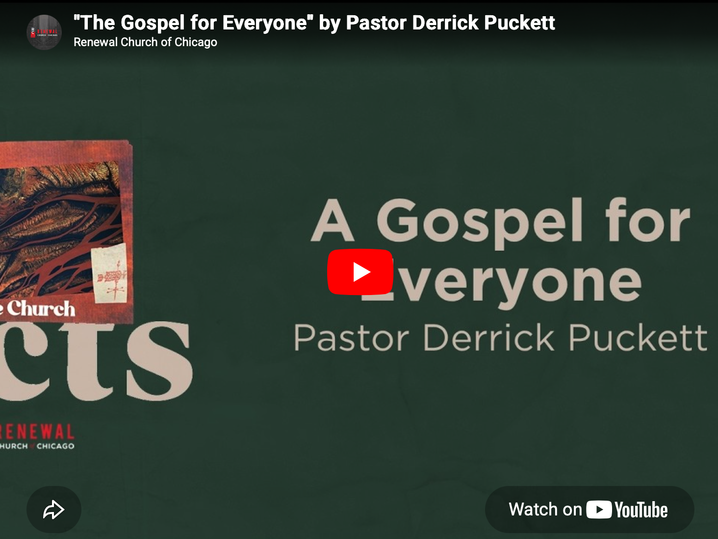 “A Gospel For Everyone” -Pastor Derrick Puckett