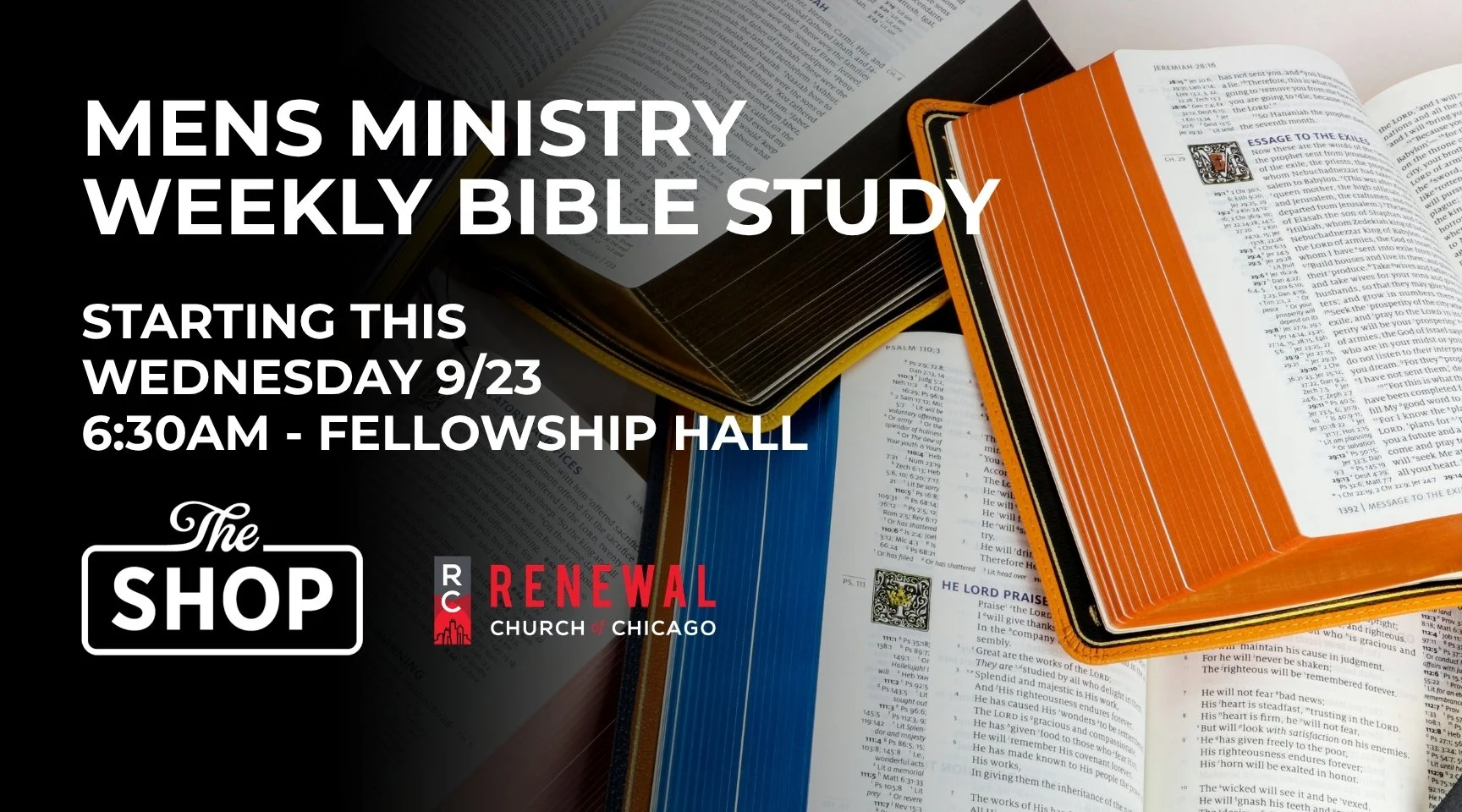 Mens Ministry Weekly Bible Study