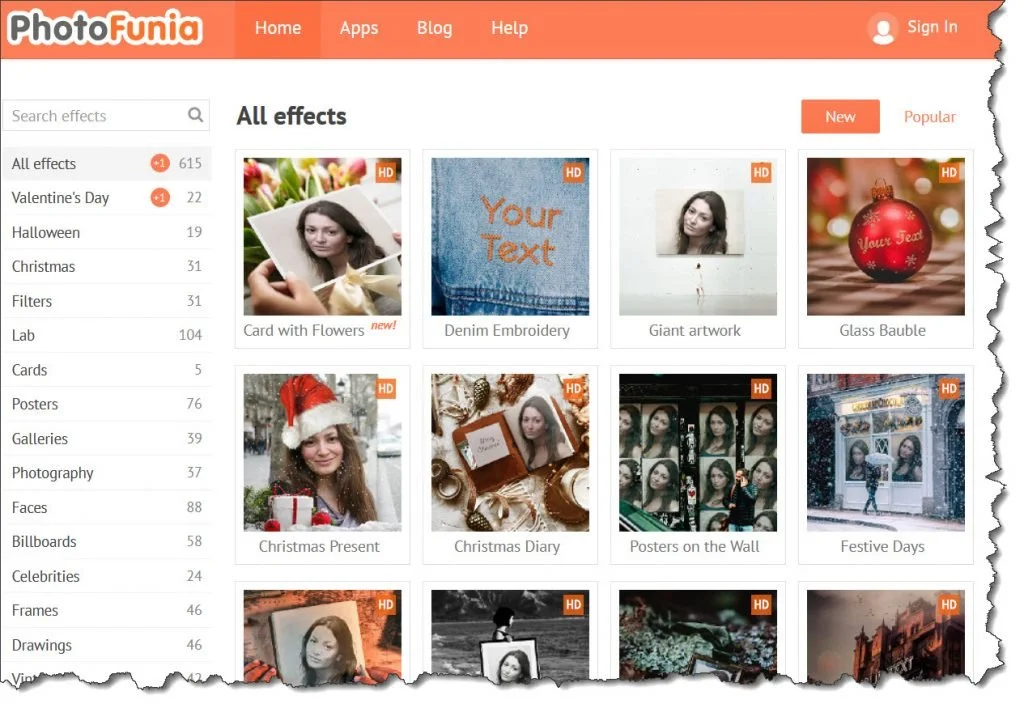 Graphic Tools for Indie Authors -- Part 2, Photofunia Website