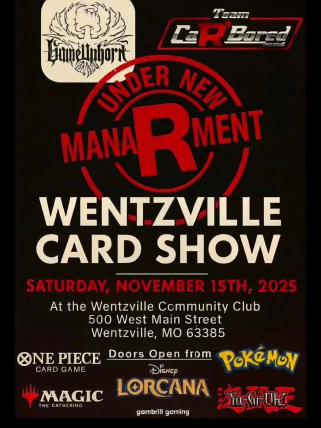 Saturday were back for another Wentzville cardshoow. While the guildmaster was away he was buying collections so there's a fresh batch of singles and sealed products for Magic The Gathering, Pokemon, and Yugioh. We will also have more updates on our 