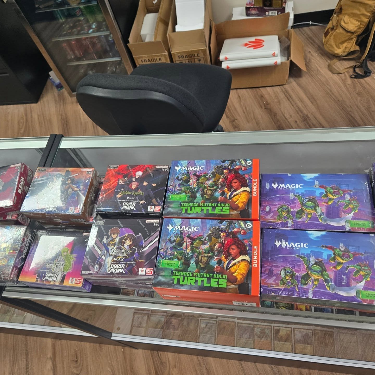 Thanks to a good friend in our local community we have TMNT and will be doing a 6 pack sealed for prerelease at the Guild Hall. So come join us registration starts at 6pm. We also got some Maze of Muertos for our yugioh players!