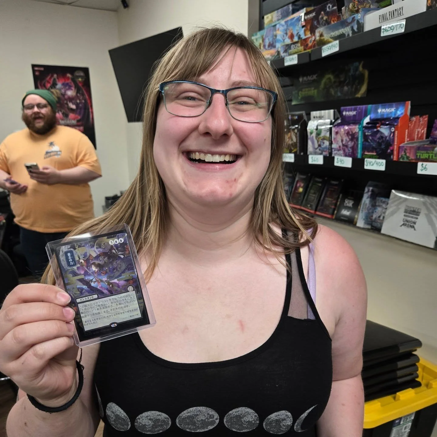 Another big hit pulled in the Guild Hall from one of our NPCs. You can see the pure joe as she's pulled the Silver Scroll Force of Will, she couldn't stop shaking. 

#cardshop #magicthegathering #tcg #mtg
