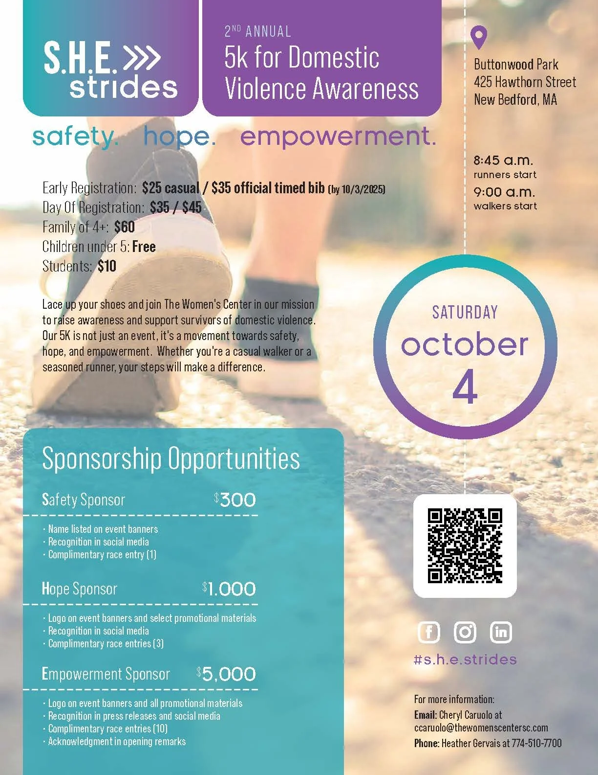 2nd Annual S.H.E. Strides 5K for Domestic Violence Awareness logo