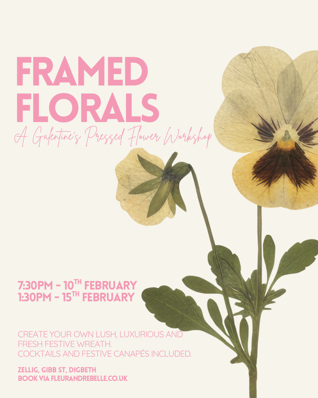 Framed Florals - Pressed Flower Workshop - 15th Feb