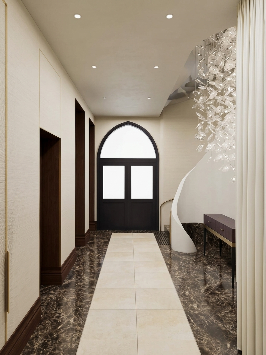 High-end marble commercial tiling installation on Collins Street in Melbourne