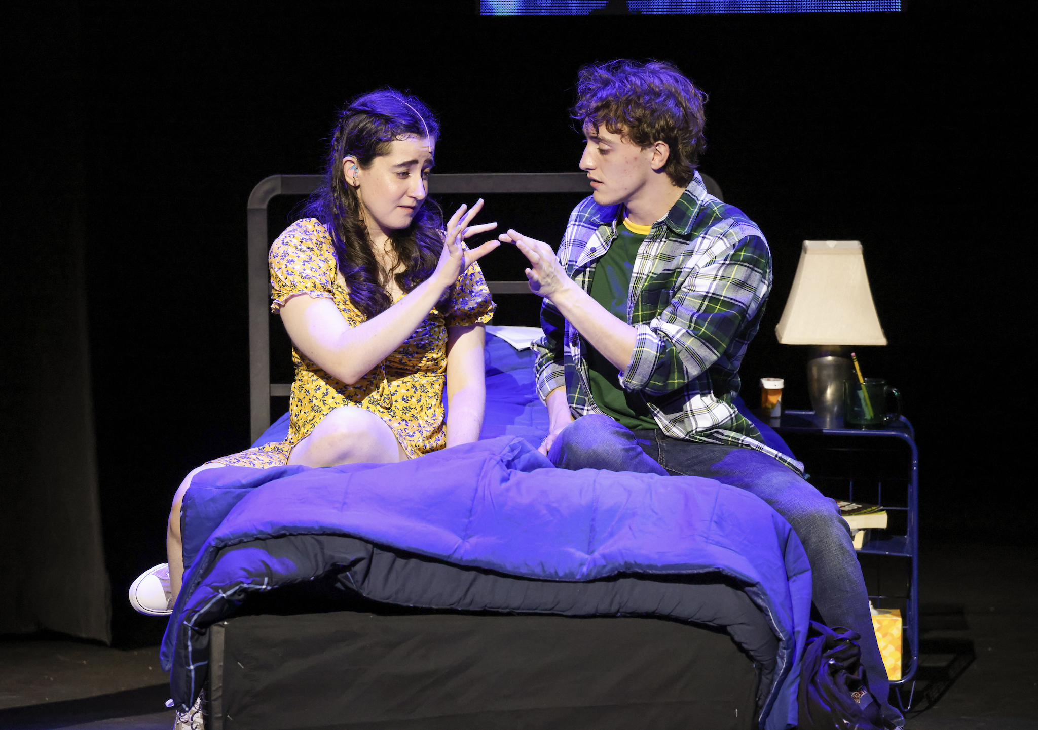 Erin Rosenfeld (as Zoe Murphy) and Preston Angus (as Evan Hansen) 