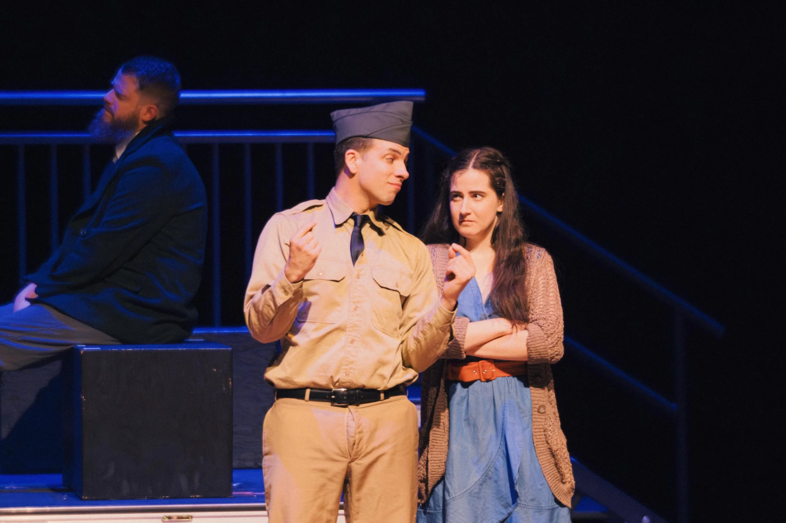 Chris Corrigan (Monty) and Erin Rosenfeld (Violet) in Deaf Broadway's "Violet" at Lincoln Center