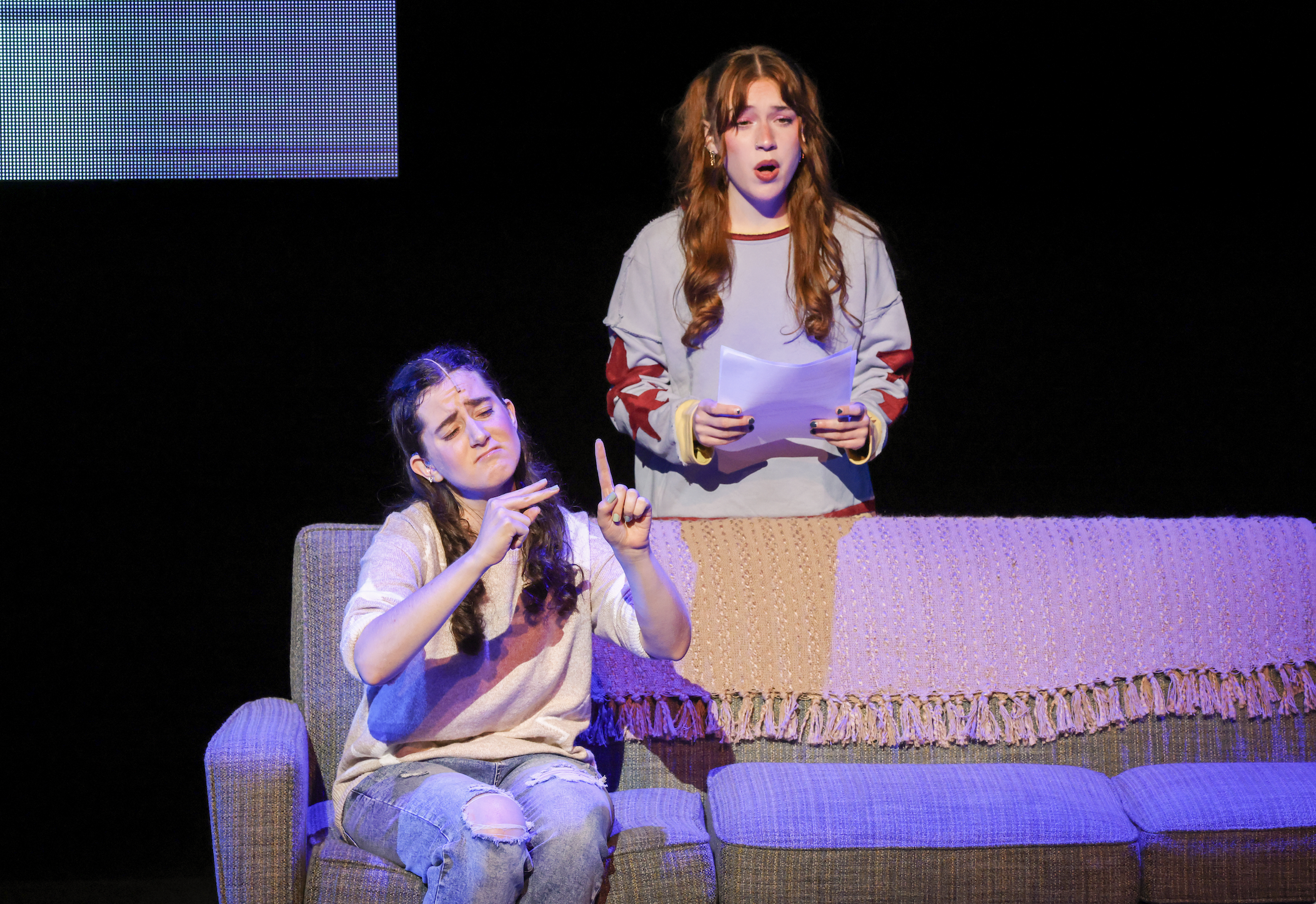Erin Rosenfeld and Isabella Agresta in "Dear Evan Hansen"