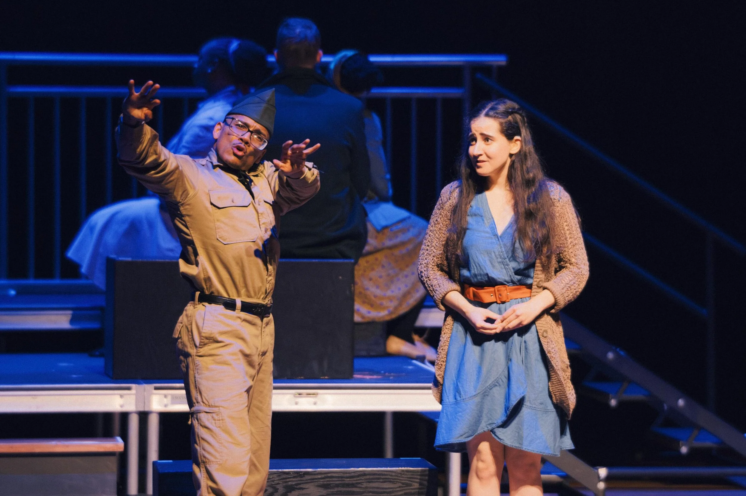 Rayly Aquino (Flick) and Erin Rosenfeld (Violet) in Deaf Broadway's "Violet" at Lincoln Center