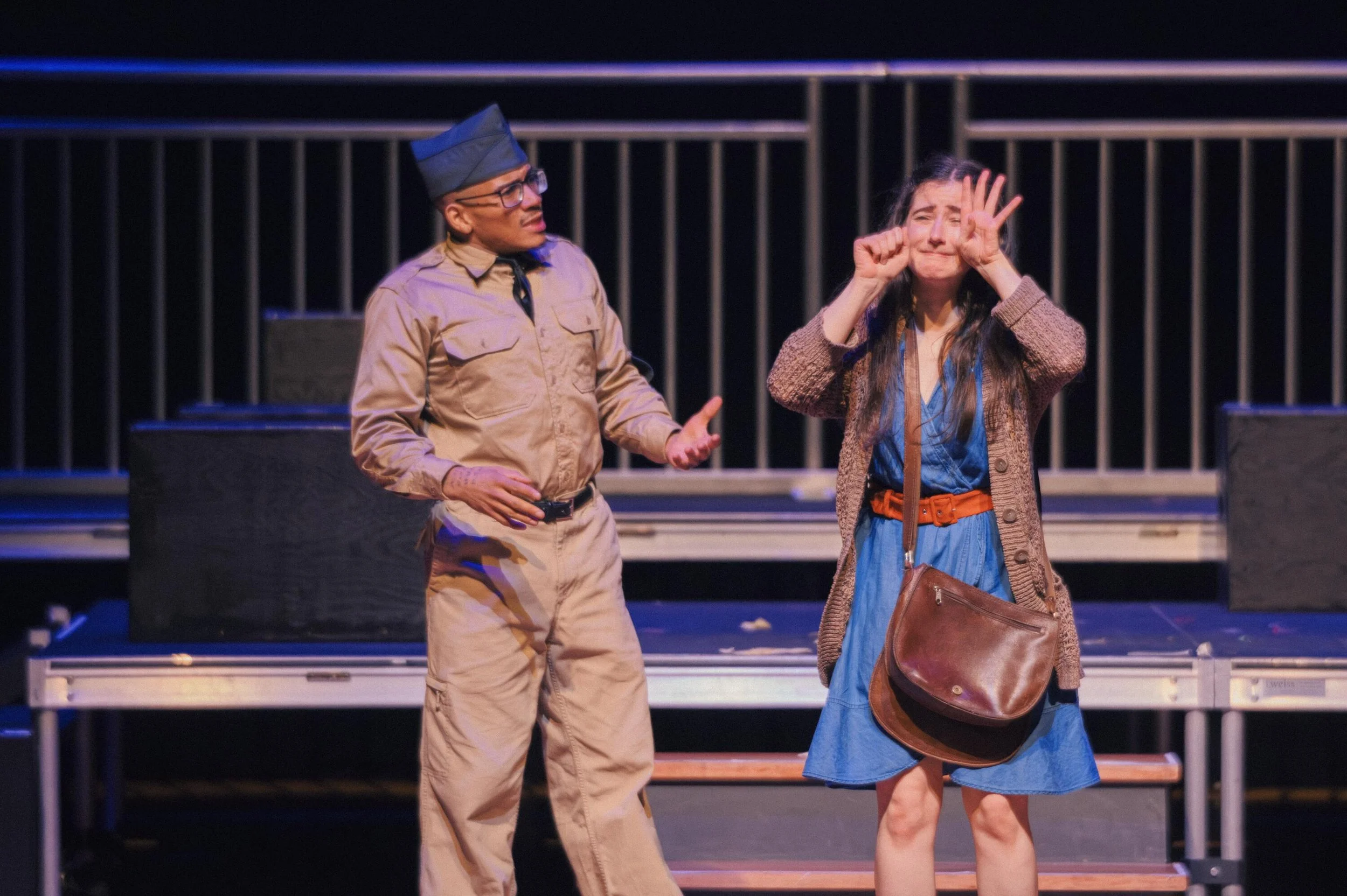 Rayly Aquino (Flick) and Erin Rosenfeld (Violet) in Deaf Broadway's "Violet" at Lincoln Center