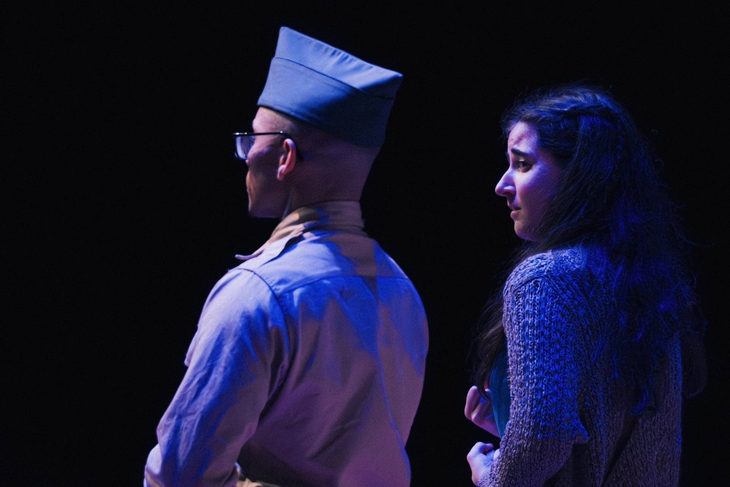 Rayly Aquino (Flick) and Erin Rosenfeld (Violet) in Deaf Broadway's "Violet" at Lincoln Center