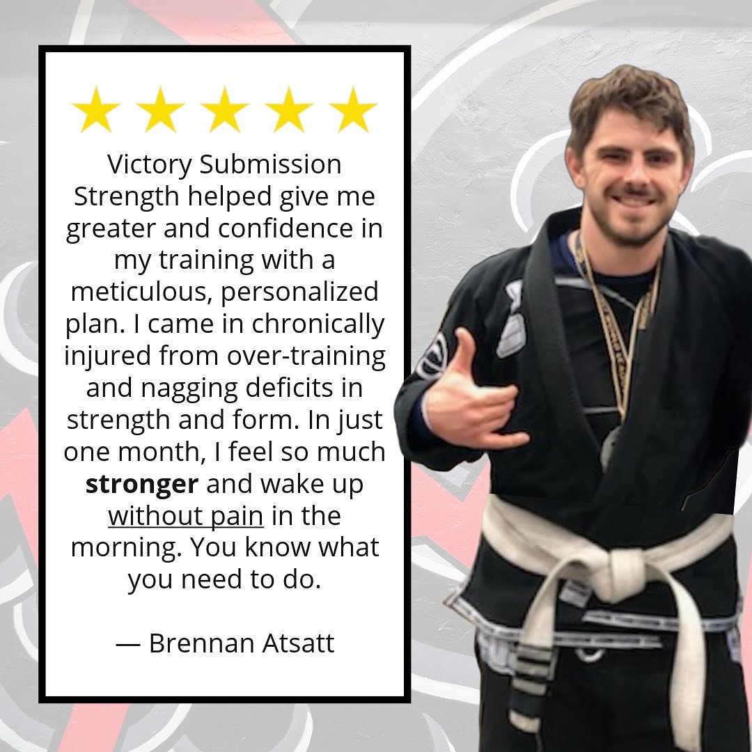 Thank you for the kind words @brennan_the_base ! Super proud of you! Keep up the hard work 💪
&bull;
If you&rsquo;re interested in how we can help you move, feel, and perform better on the mats, tap the link in bio to sign up for a FREE strategy sess