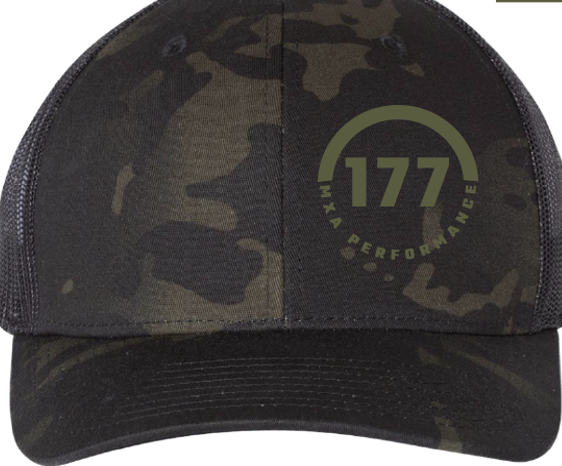 Black Multicam Trucker Hat