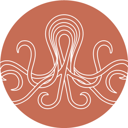 Octopus stylized line drawing logo representing MENTALIBRIUM, LLC
