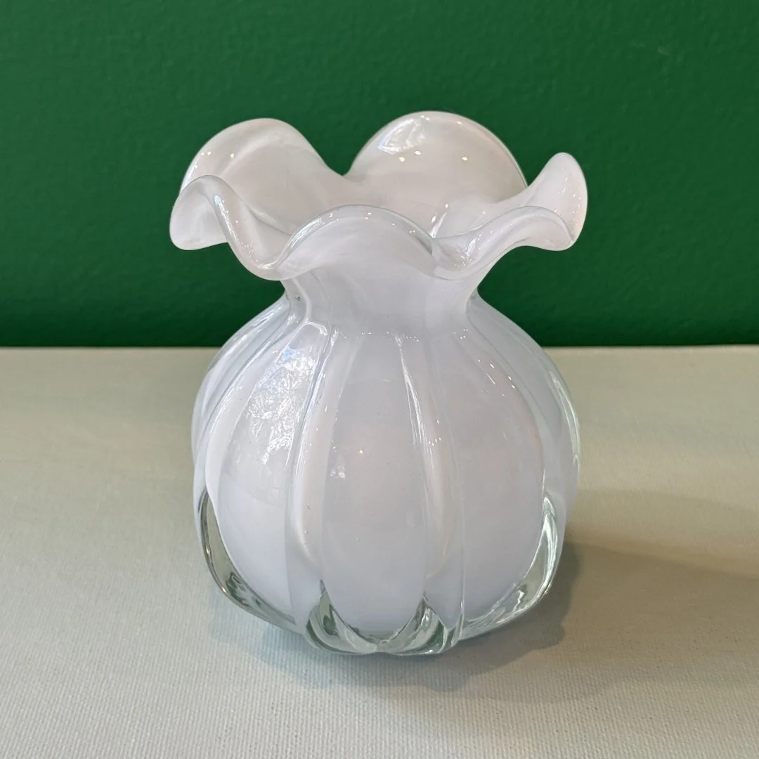 Fluted Glass Vase Lavender