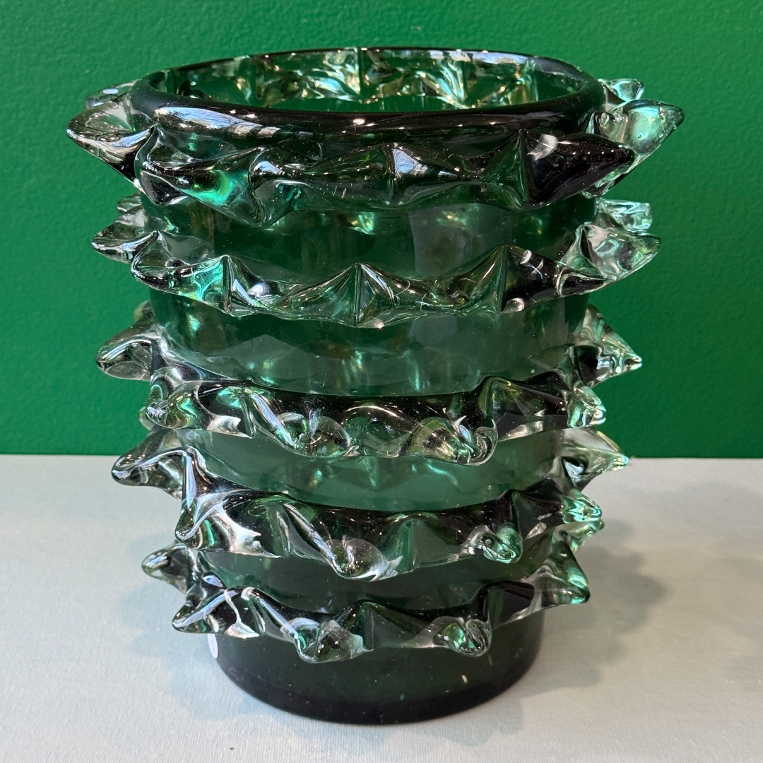 Murano Mid Century Green Vase
