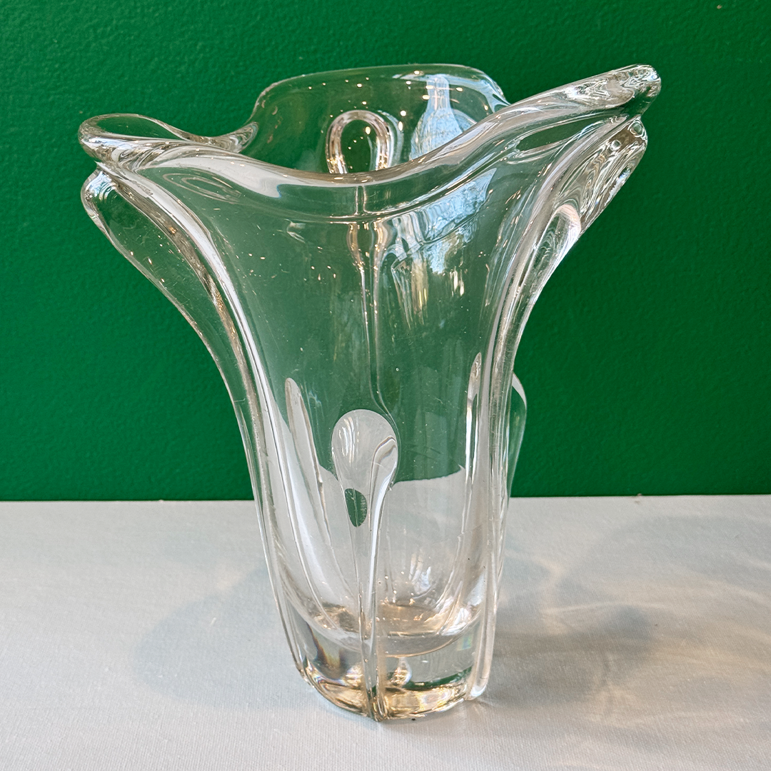 Murano Mid Century Clear Vase