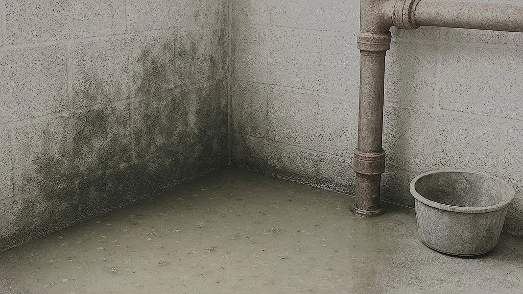 Moldy water that smells like mildew