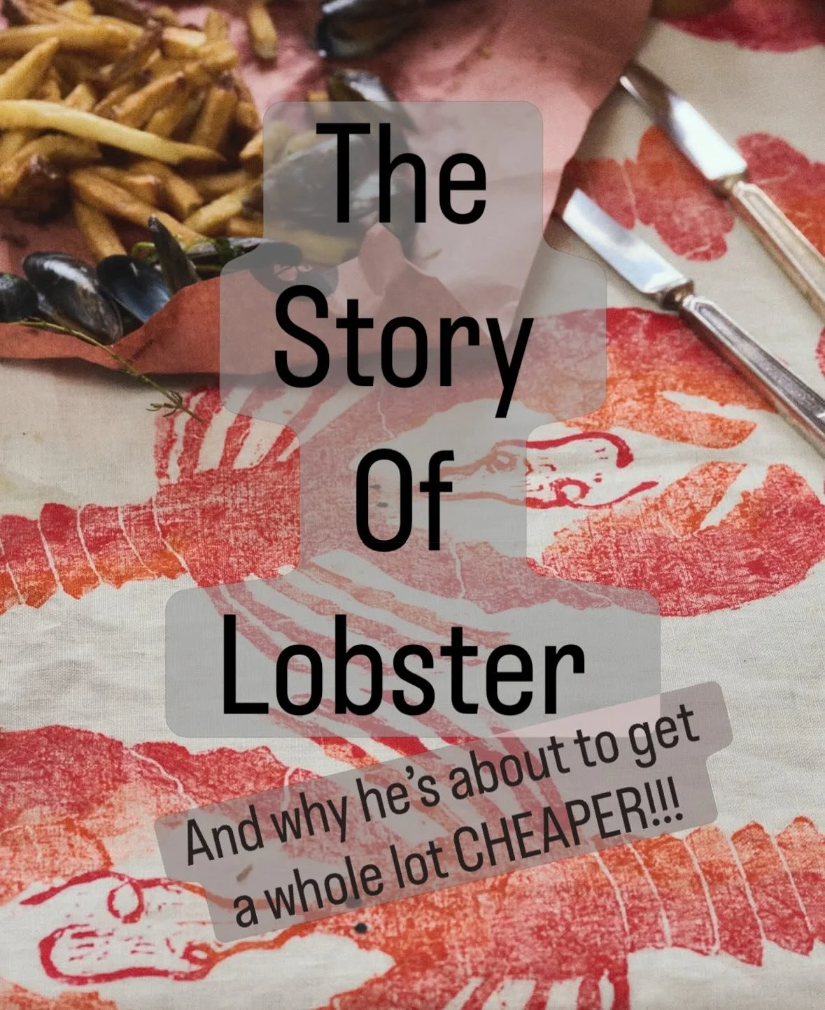 The Story of Lobster and why he&rsquo;s about to get a whole lot cheaper!!!!! 

#blockprinted #tablelinen #handprinting #lobster #blockprinting