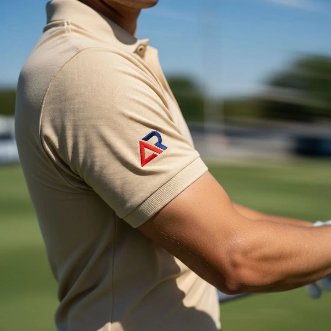 Premium polo shirt with custom embroidery, featuring a refined fit, soft high-quality fabric, and clean detailed stitching for a polished, timeless look