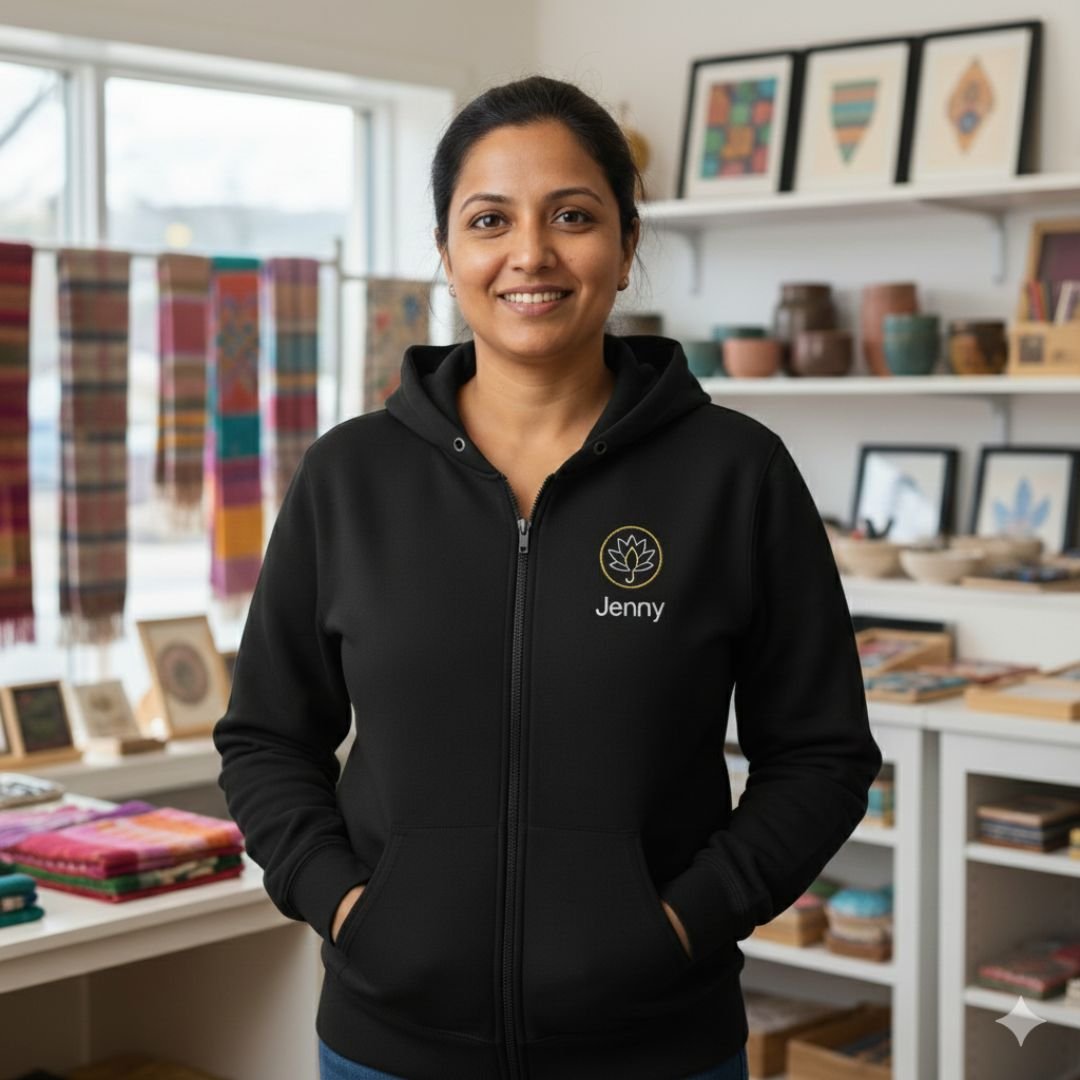 YAGStyles premium full-zip hoodie made from soft, durable fabric with a modern tailored fit, featuring high-quality custom embroidery, a smooth full-length zipper, and cozy comfort designed for everyday style and self-expression.