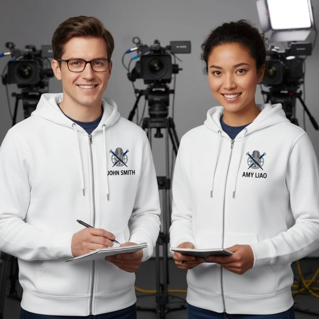 Full zip hoodie with custom embroidery, featuring a comfortable fit, soft premium fabric, and clean detailed stitching for a stylish everyday look