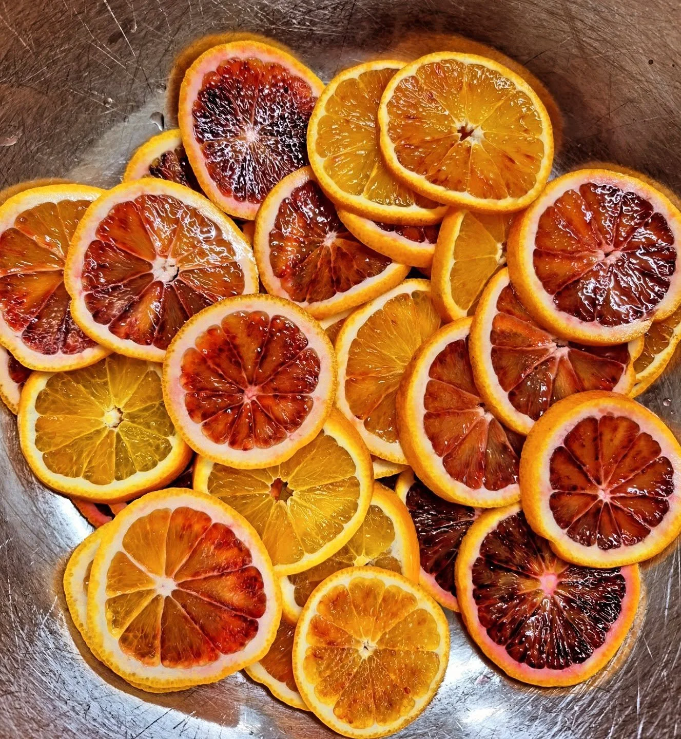 The season is upon us!

One of our favourite winter ingredients is back in action.  All sorts happening with blood oranges this month at the Porthole.

The  blood orange drizzle cake with the most delicious olive oil icing returns this weekend.  Tria