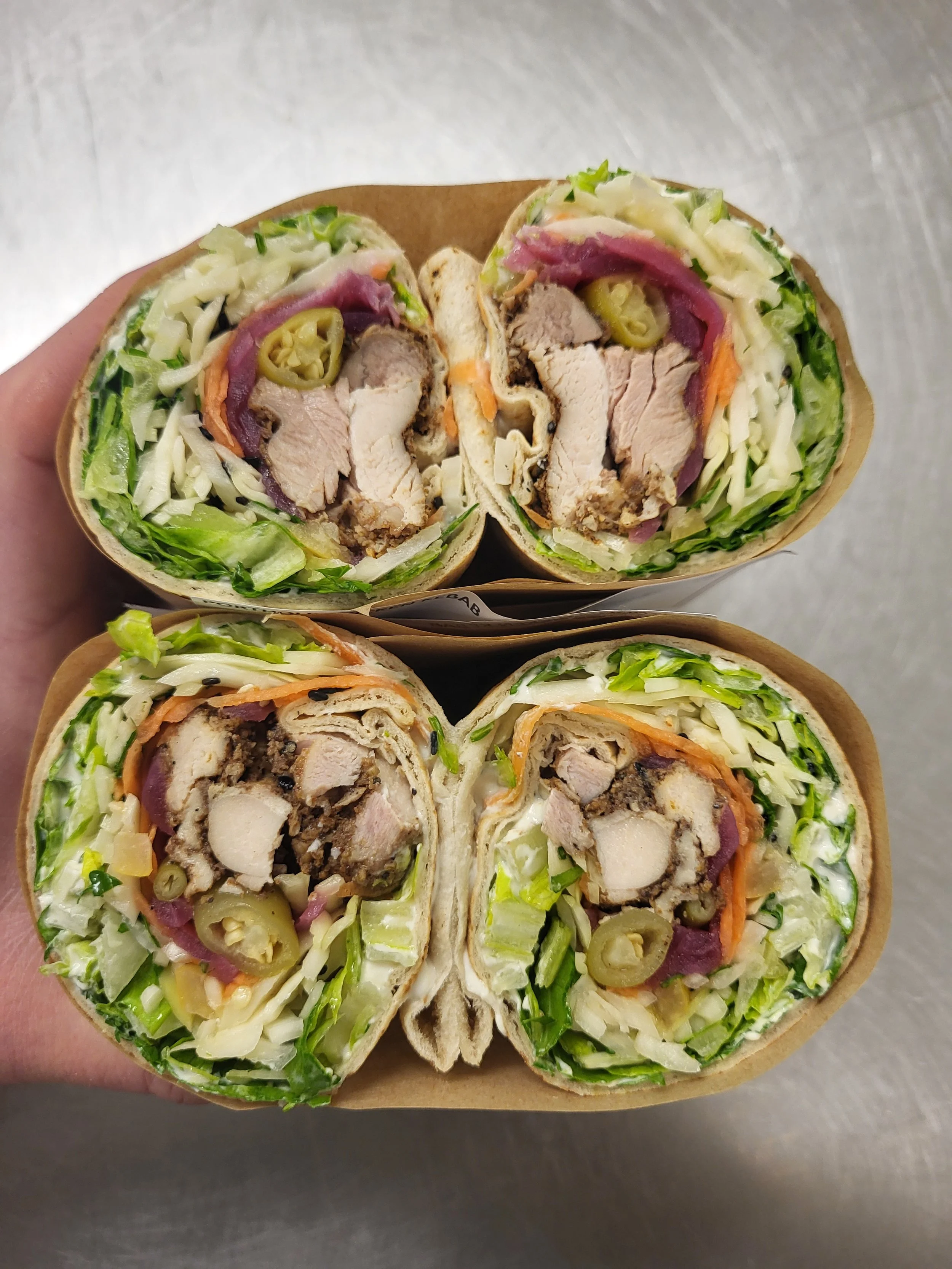 Porthole chicken kebab