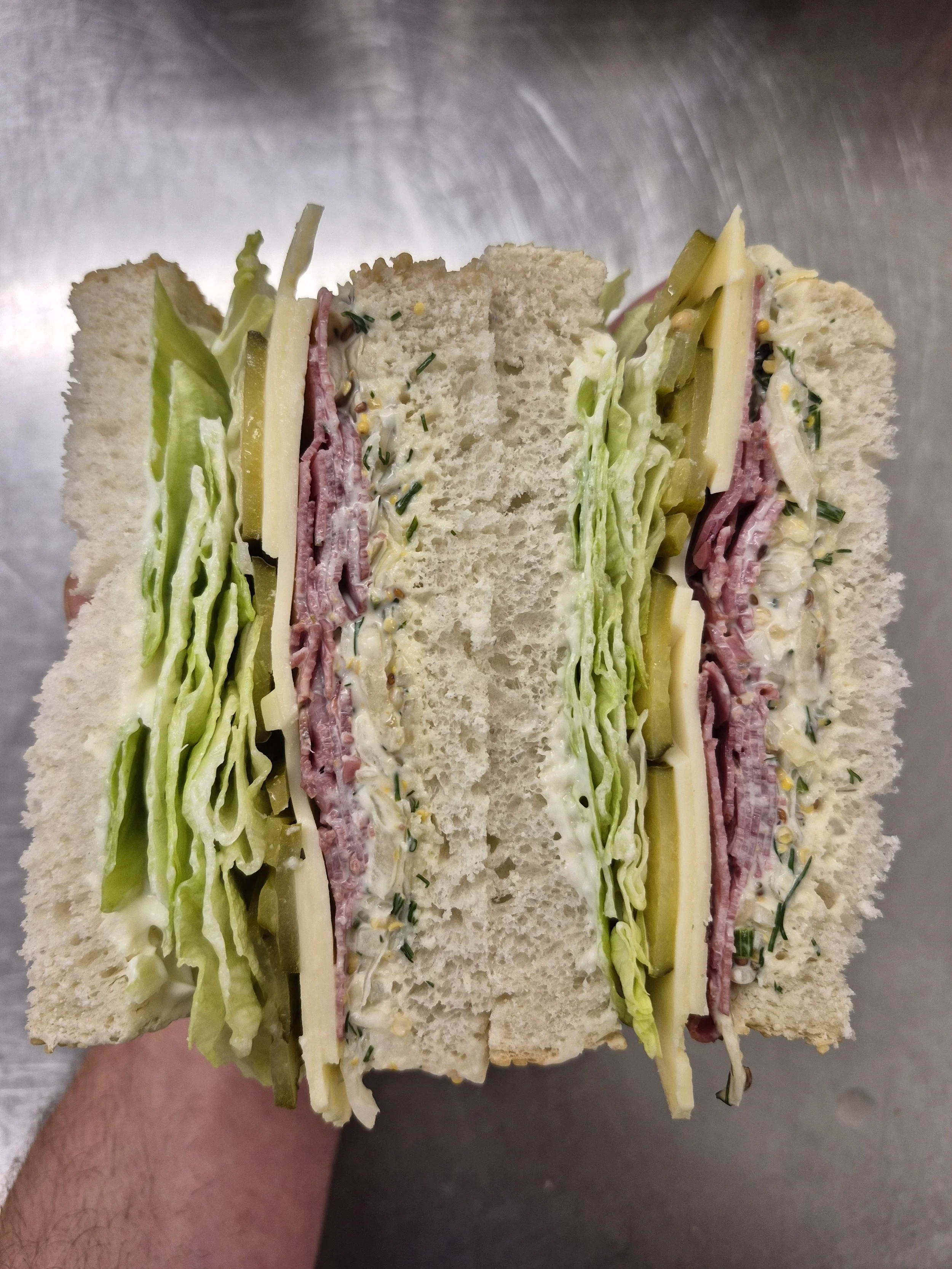 Pastrami, house kraut slaw & emmental