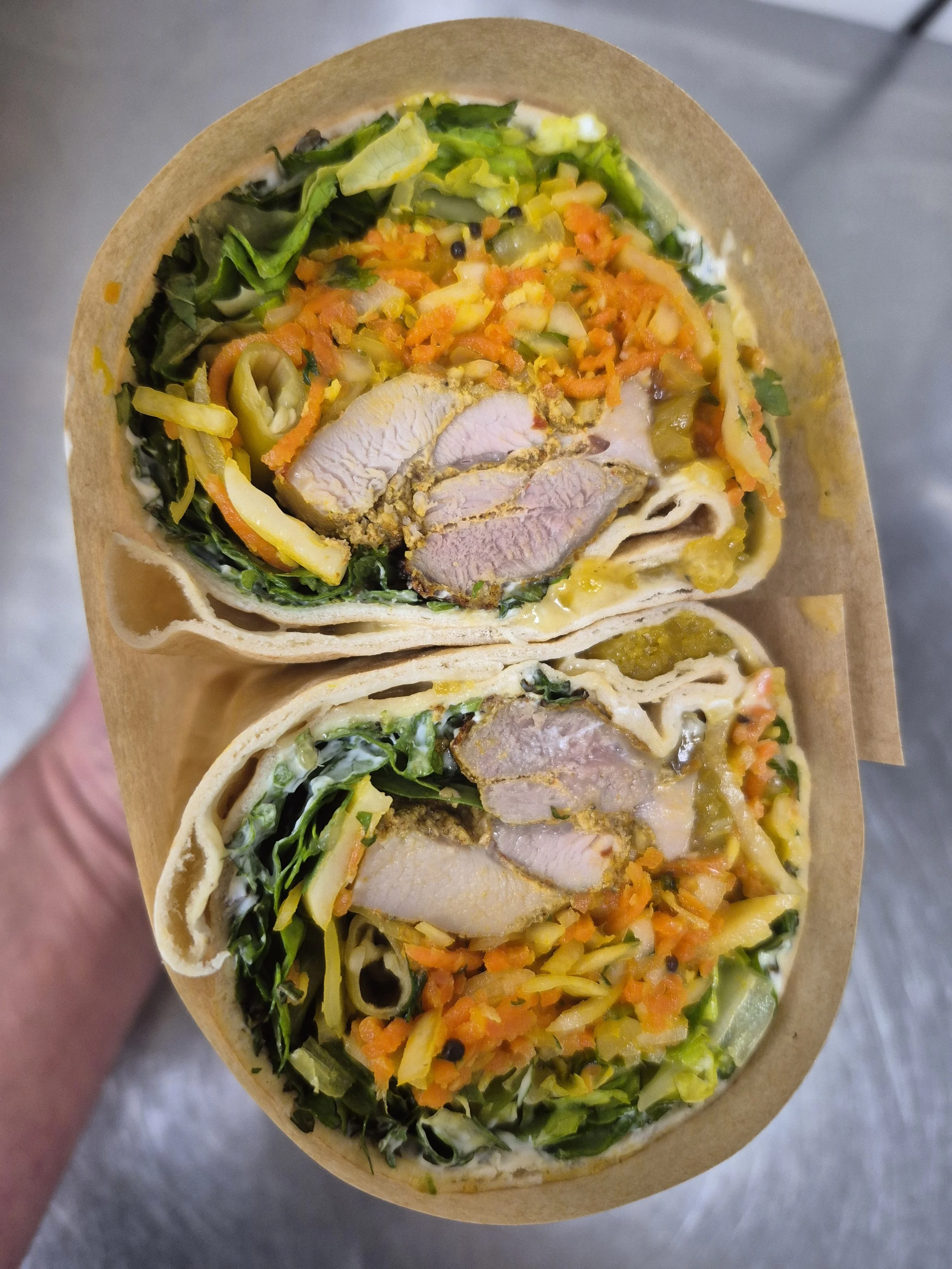 Tandoori chicken wrap