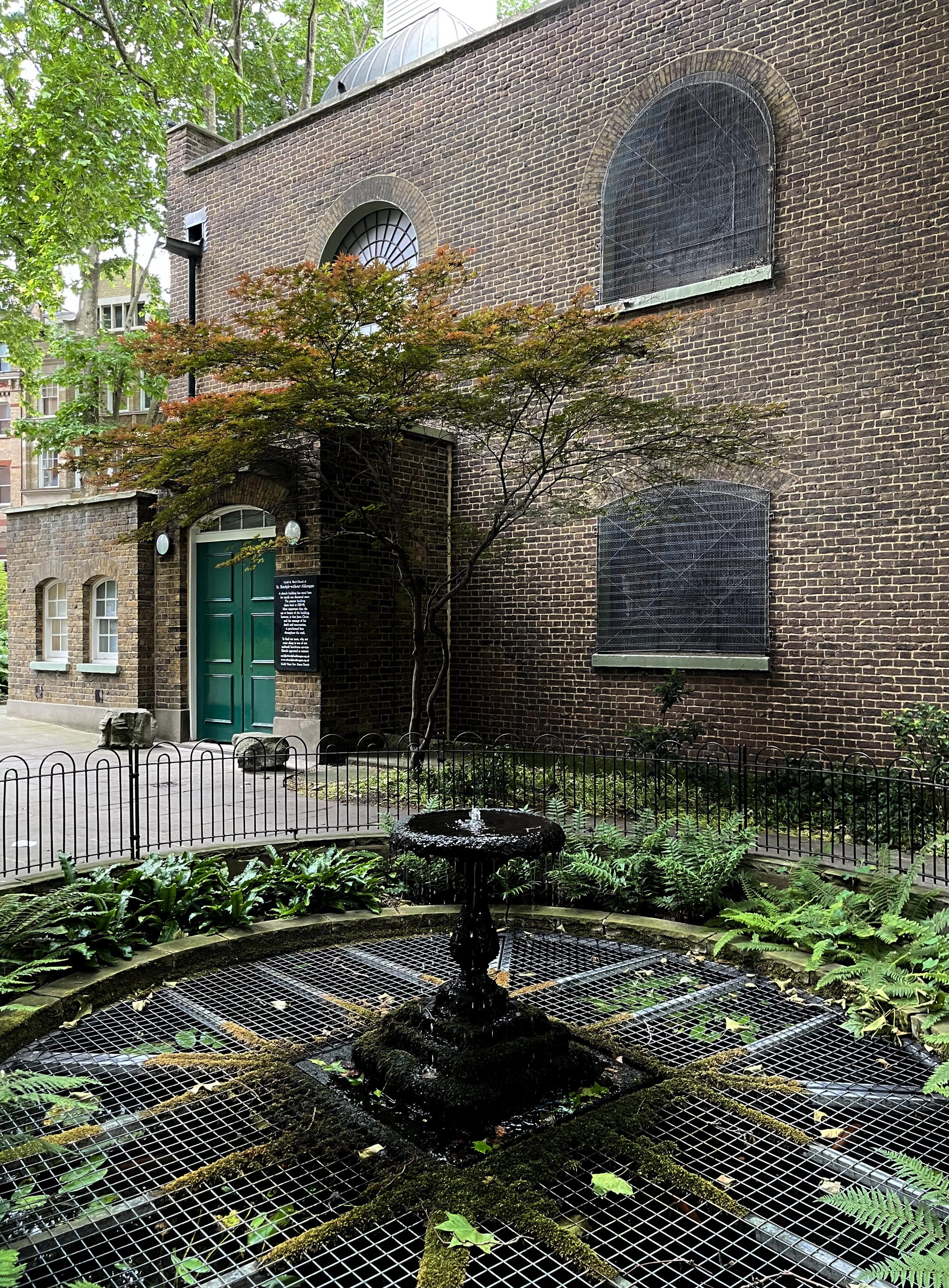 Postman's Park and St Botolphgate-without-Aldersgate, EC1. June 2025