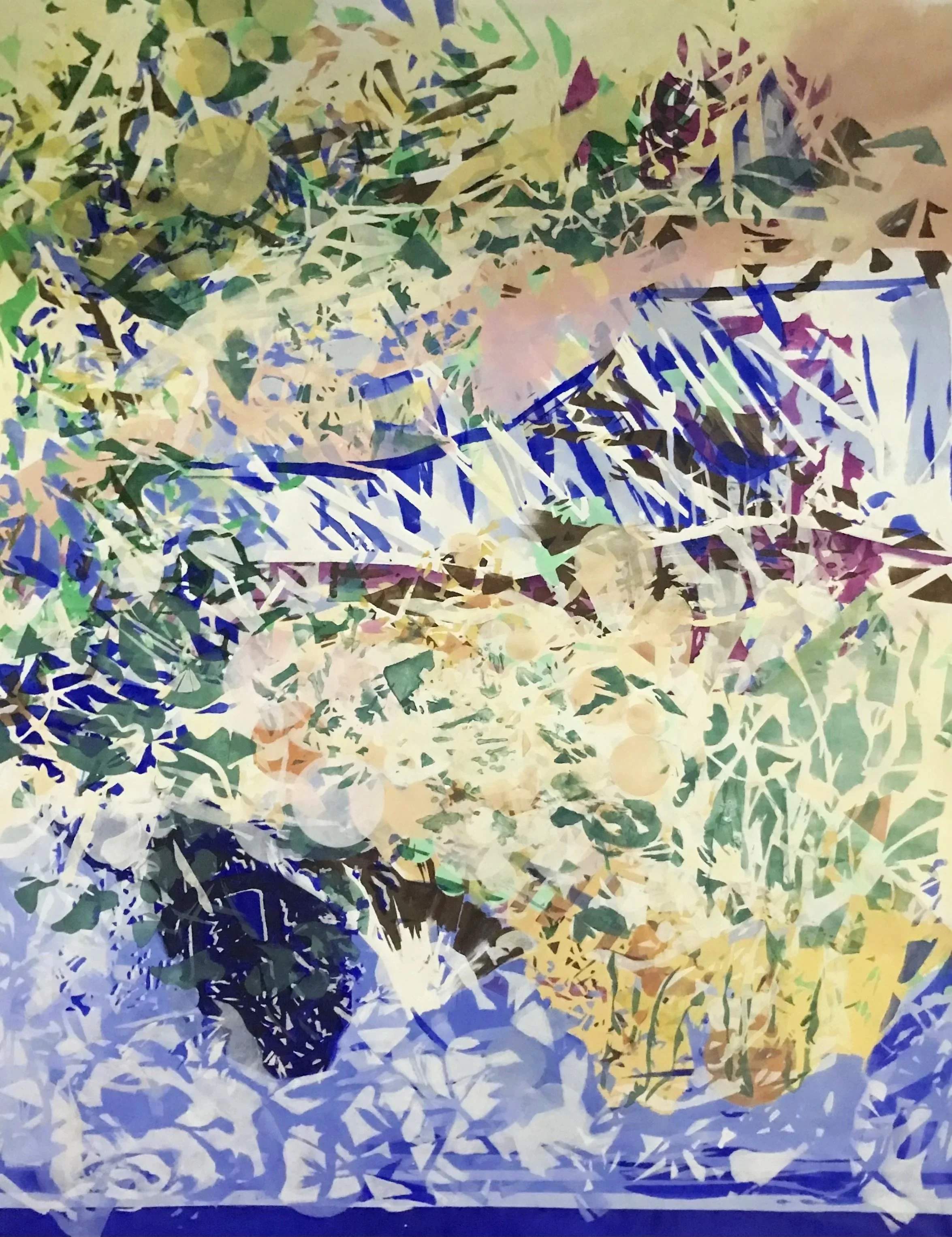 River view, acrylique et pigments sur toile
200x160cm, 2025.
