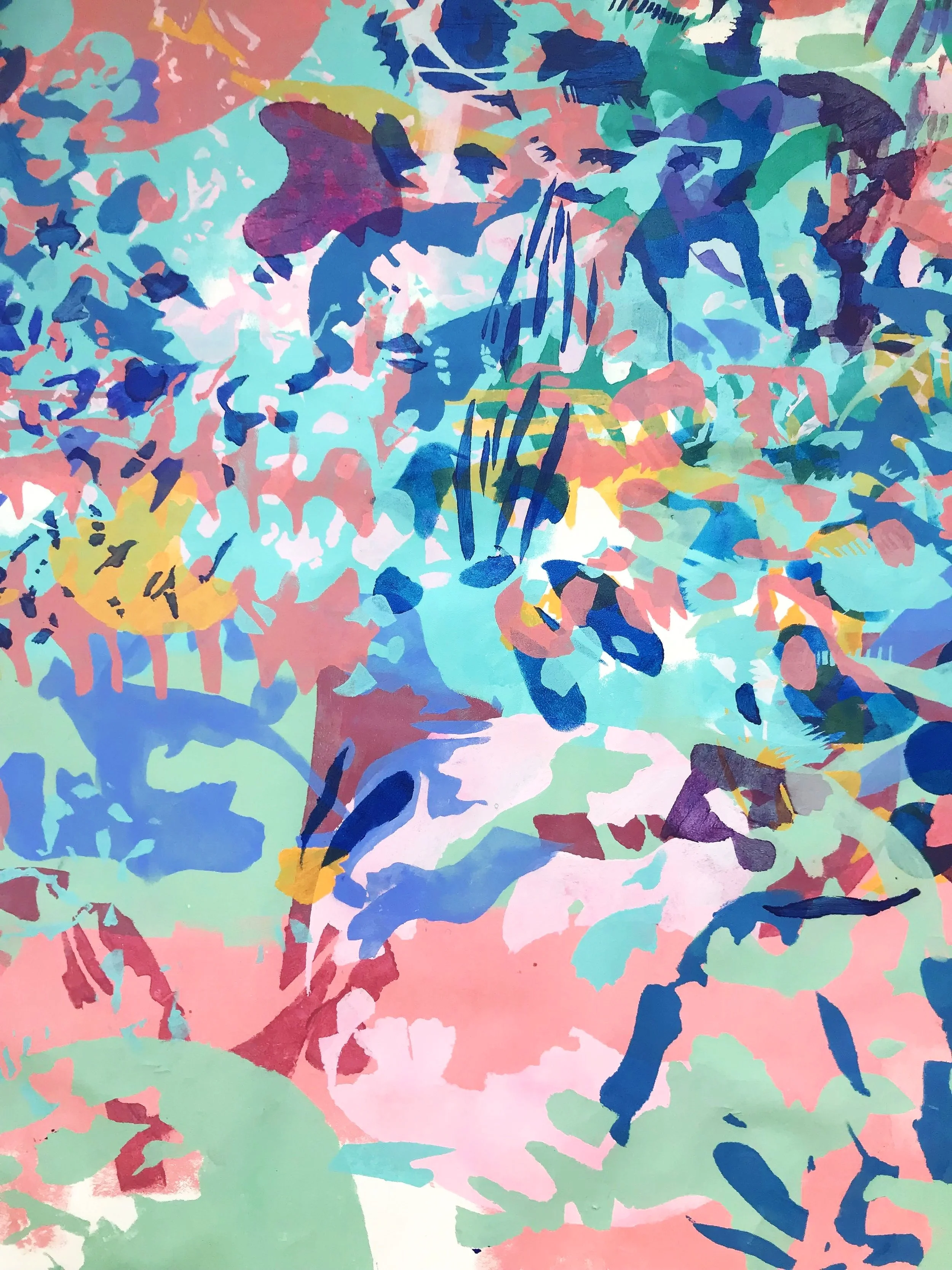 Détail, pigment et liant sur toile 