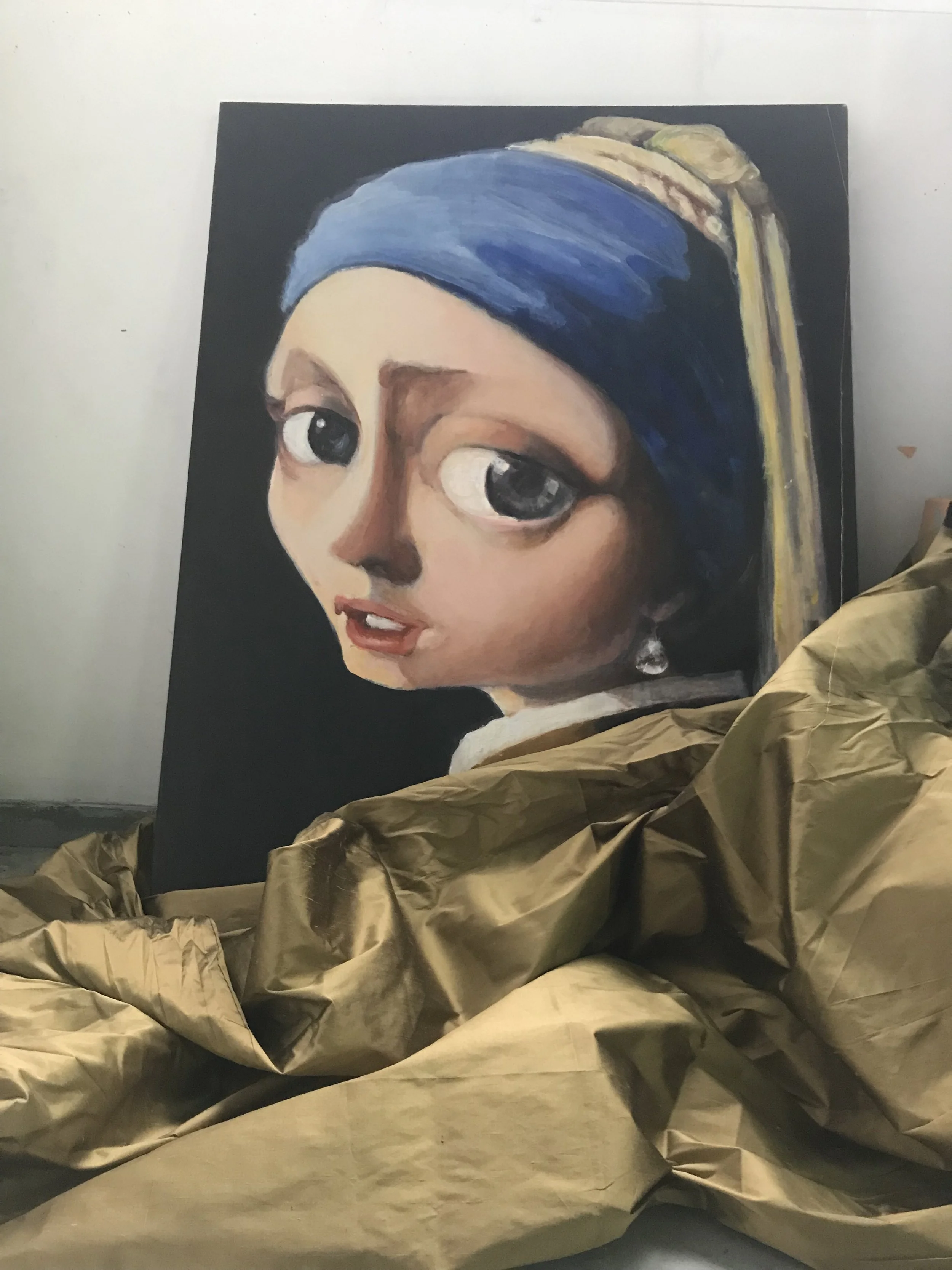Variation Vermeer,  Iconfetish, 80x120cm,  peinture su toile  acrylique sur toile , 2009, 