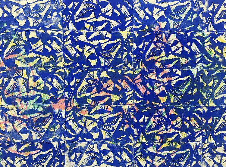 Motif linogravure (détail) 