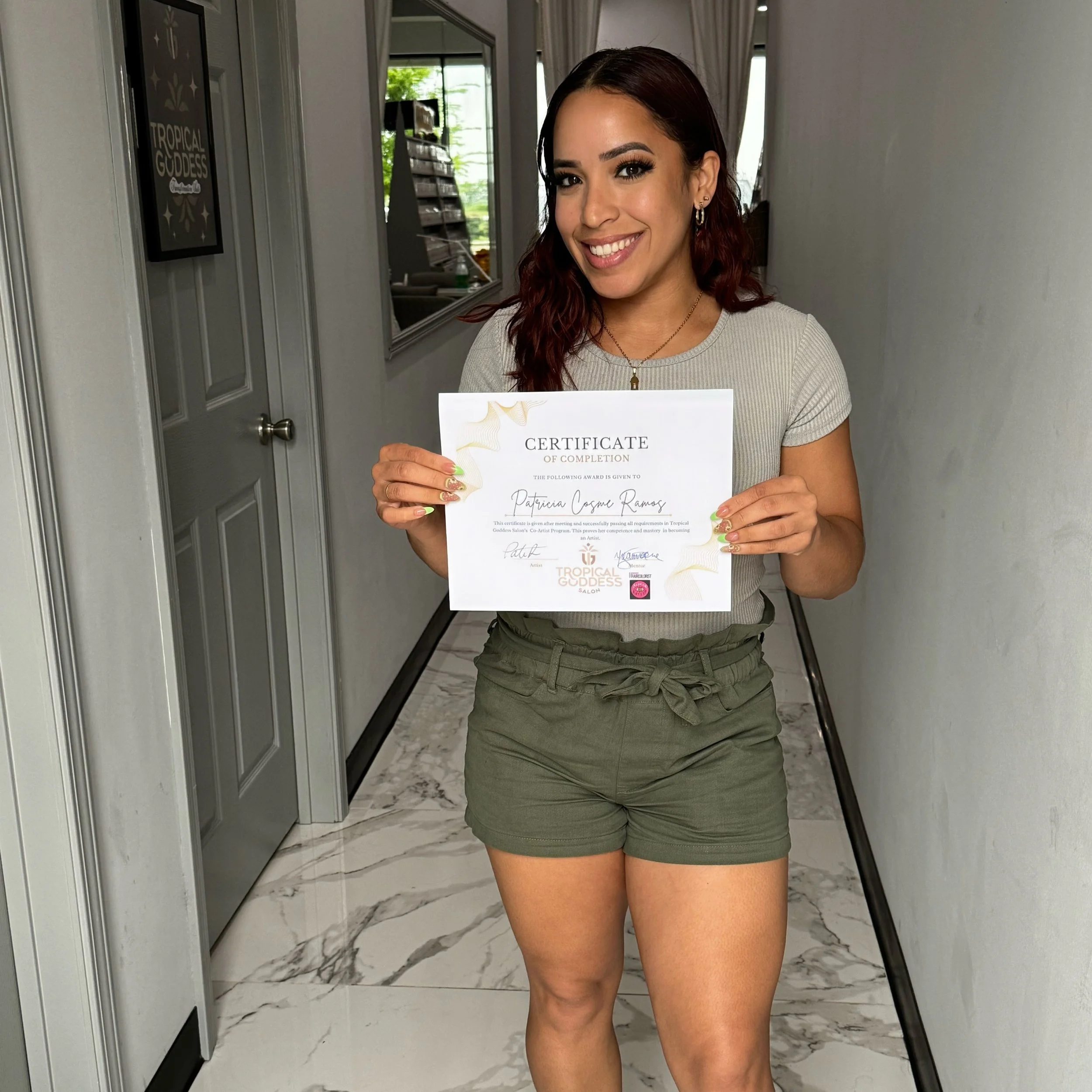 We are very proud to announce that Patricia is all finished with her Co-Artist program and ready do hair BTC ❤️‍🔥 Her impeccable work ethic, positivity and dedication to her goals is inspiring! If you have had the pleasure of meeting her congrat