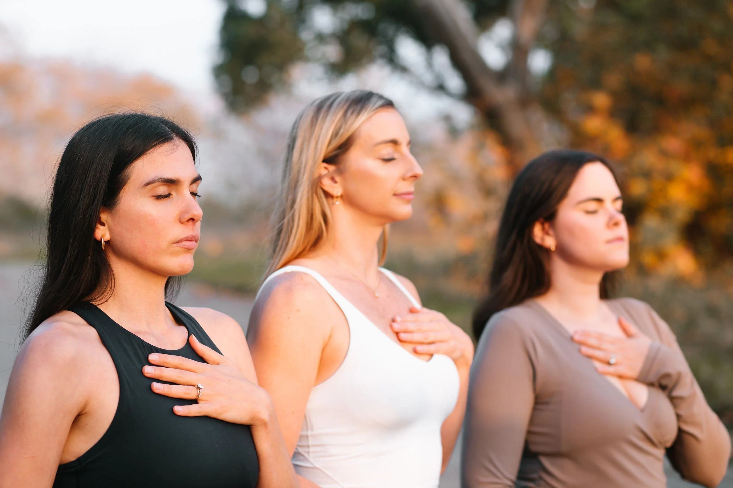 Dr. Mallorie Hopkins, Dr. Allea, and our Care Coordinator participate in deep breathing