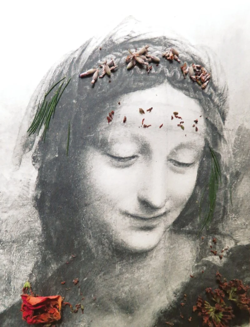  Leonardo Da Vinci,  
Uncovering The Virgin, Child and St. Anne (Detail, St. Anne) 1508  
2012  
40” By 30.48”  
C-Print   