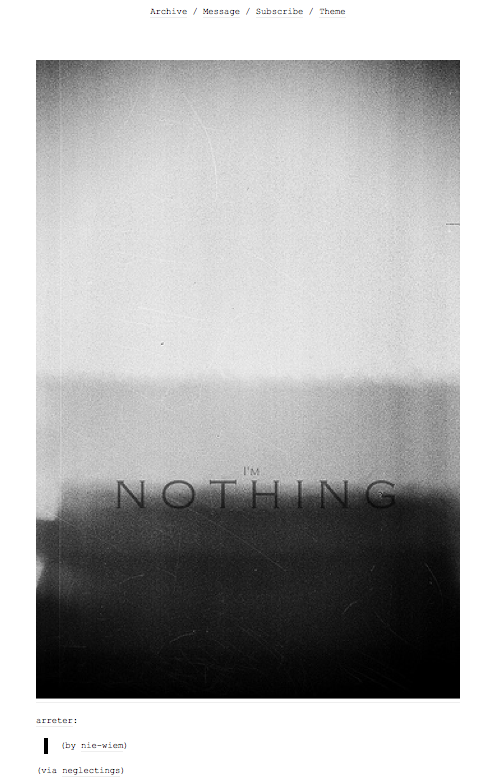  I'M NOTHING  
2012  
50” by 31.841” 
c-print

    