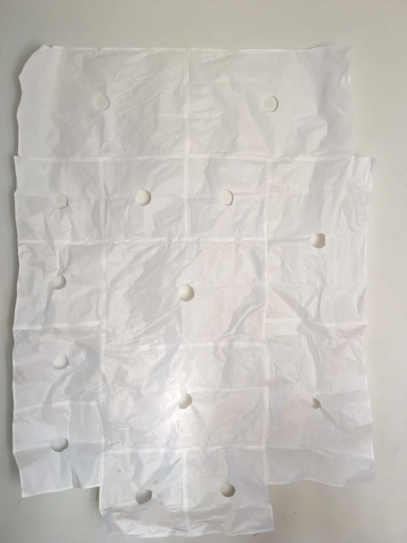 The Dream of the Fisherman's Wife or This page Intentionally Left Blank 
2017 
69" x 92" 
lamp paper, white thread




