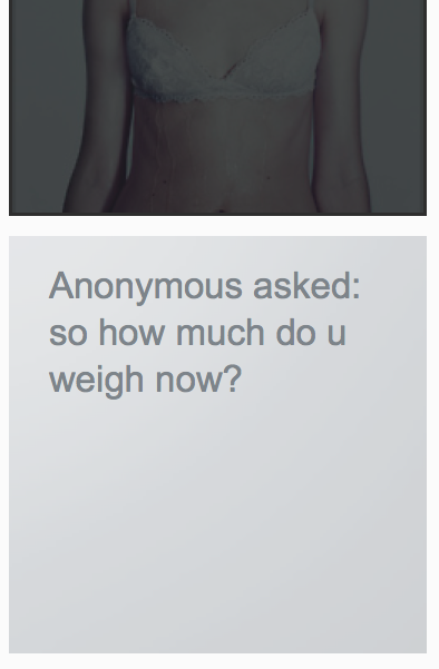    ANONYMOUS ASKED: SO HOW MUCH DO YOU WEIGHT NOW?  
2012  
50” by 32.779"  
c-print

    
