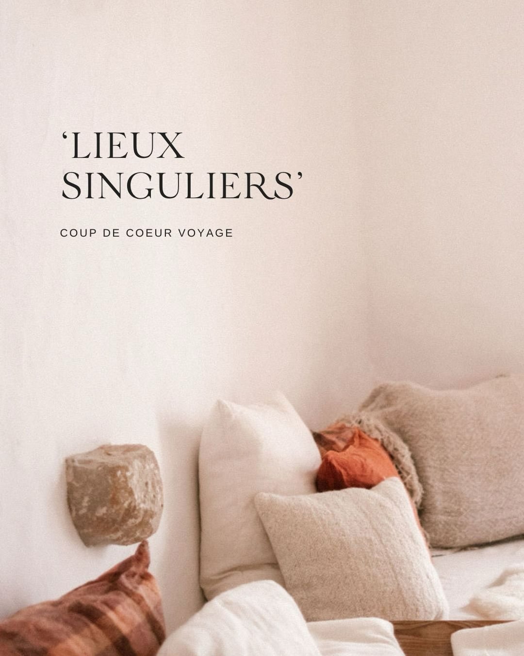 ❃ MISE EN LUMI&Egrave;RE &mdash; LES LIEUX SINGULIERS
 &Eacute;dition 2 &mdash; @casa.tudo.bem 

Ceux qui me connaissent le savent : avant chaque voyage, je peux passer des heures &agrave; chercher le lieu o&ugrave; nous poserons nos valises.

Pas si