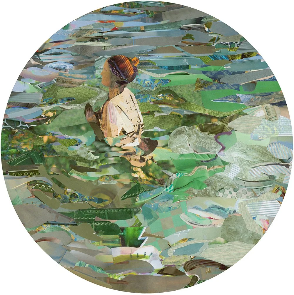 Swimmer,  14 x 14 in