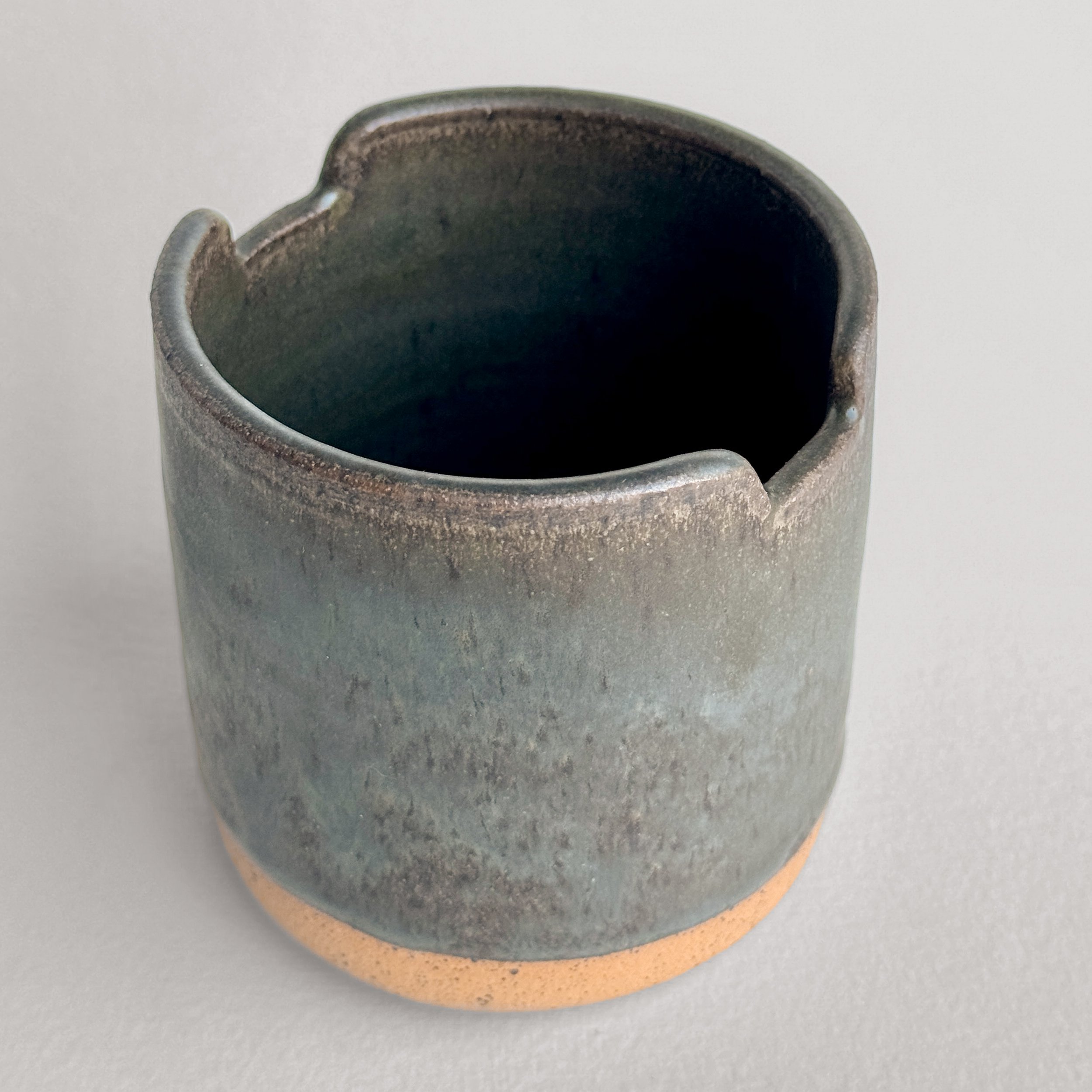 Green Ceramic Paintbrush Cup