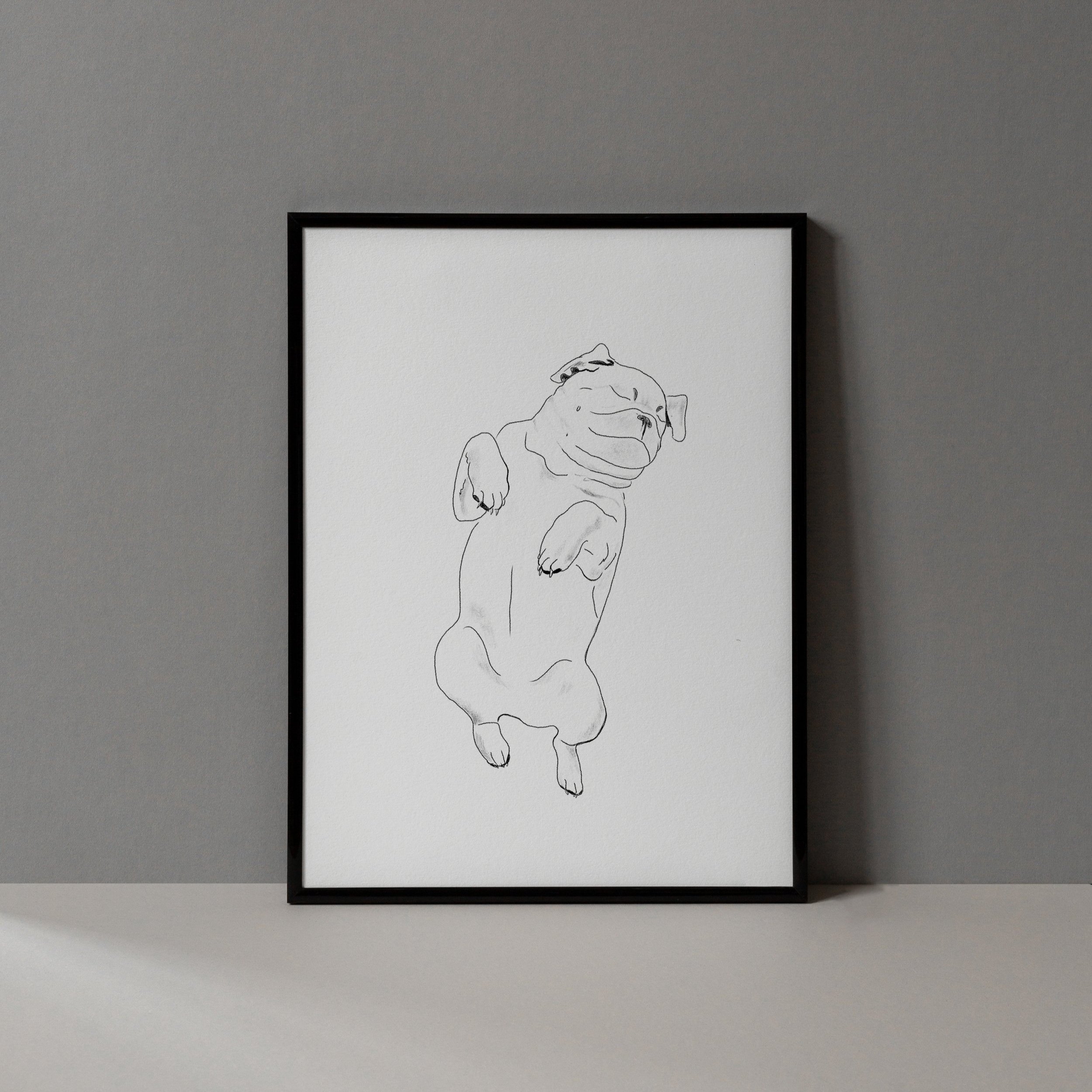peaceful+pug+sketch+30x40+Black+Frame+-+Dark+BG+-+front.jpg