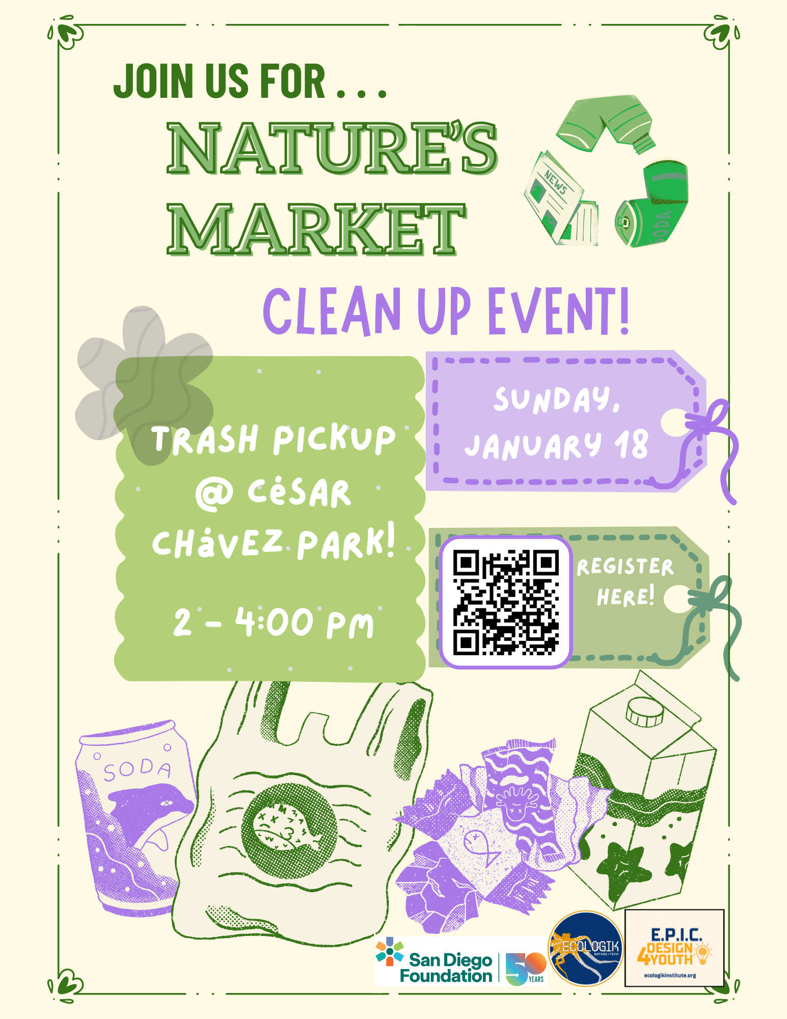 Nature’s Market Clean Up Event!
